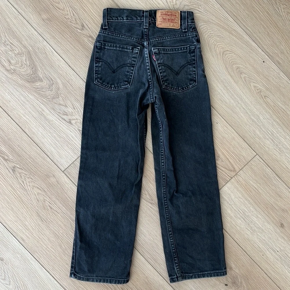 Vintage Levi’s | size 9 Kids Black 550 Relaxed High Waisted Jeans